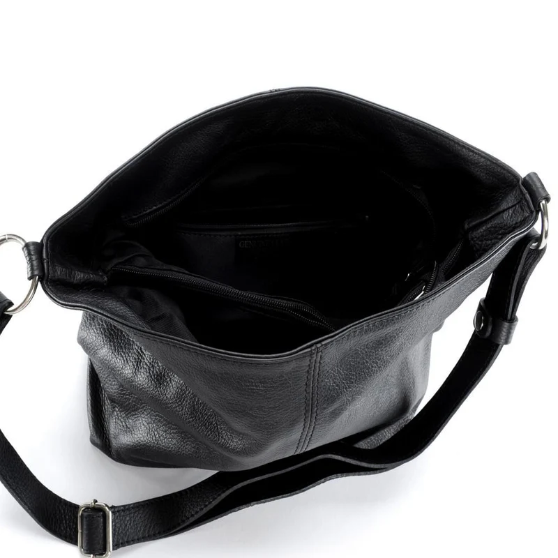 Sac à main en cuir grainé KUTA Noir