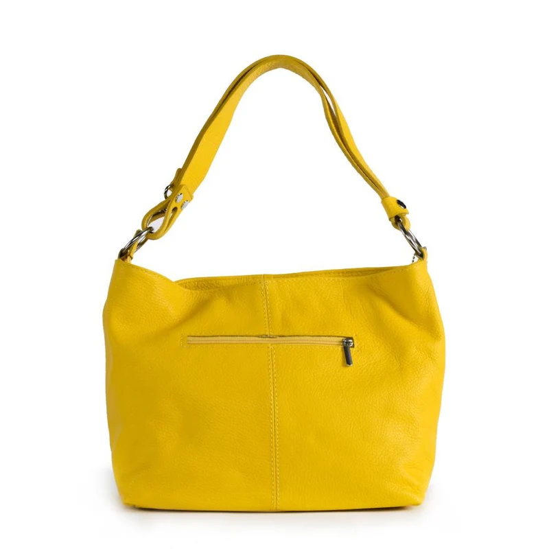 Sac à main en cuir grainé KUTA Jaune tournesol