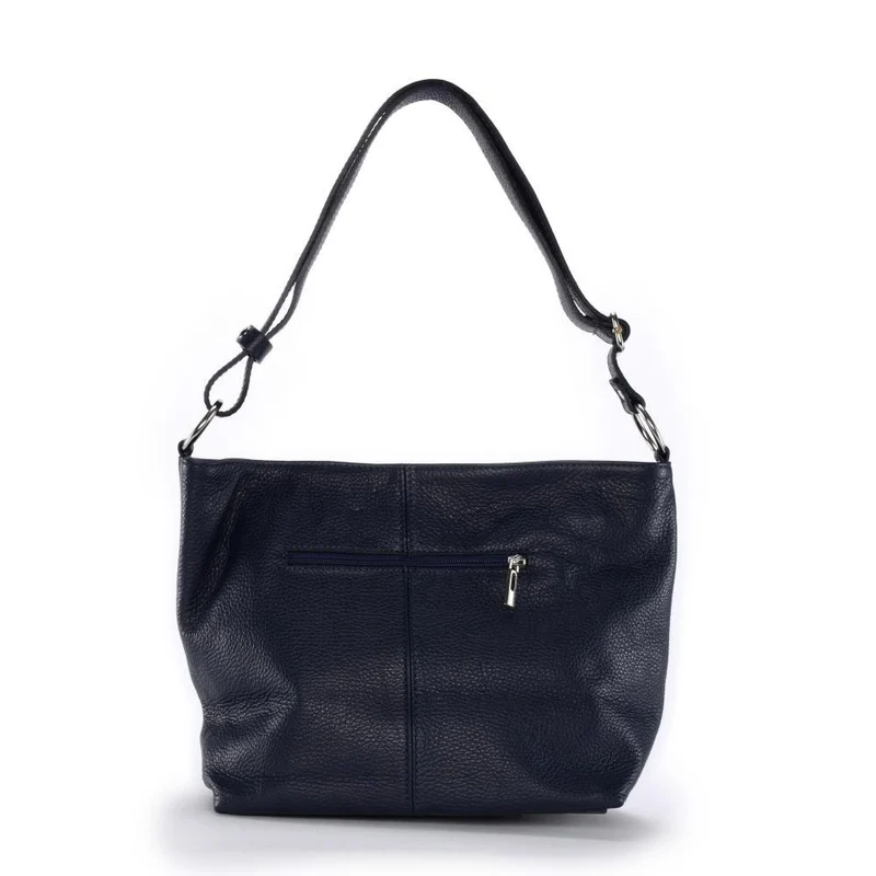 Sac à main en cuir grainé KUTA Bleu marine