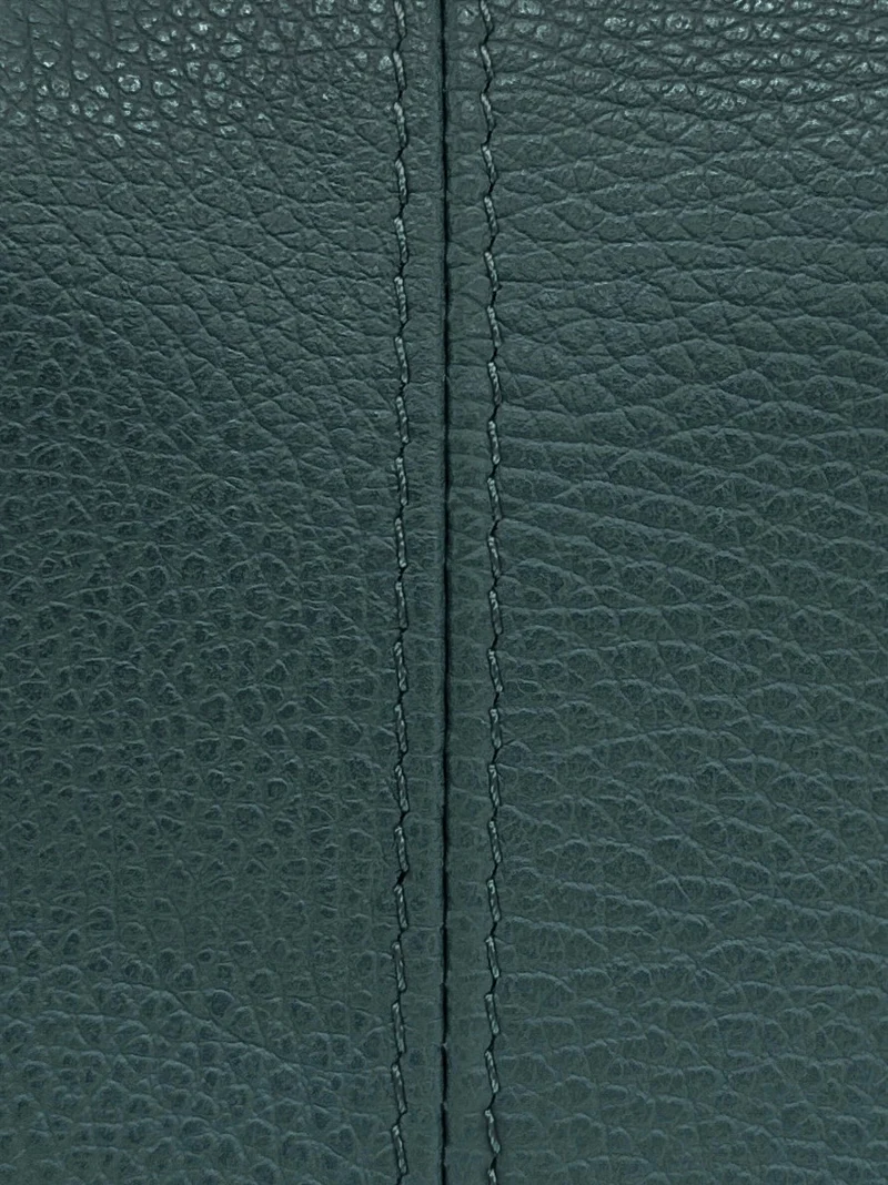 Sac seau à bandoulière en cuir grainé BEAUBOURG Bleu vert canard