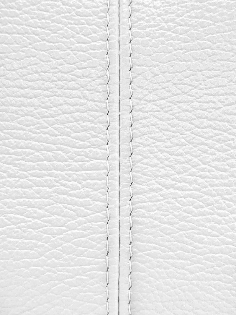 Sac seau à bandoulière en cuir grainé BEAUBOURG Blanc