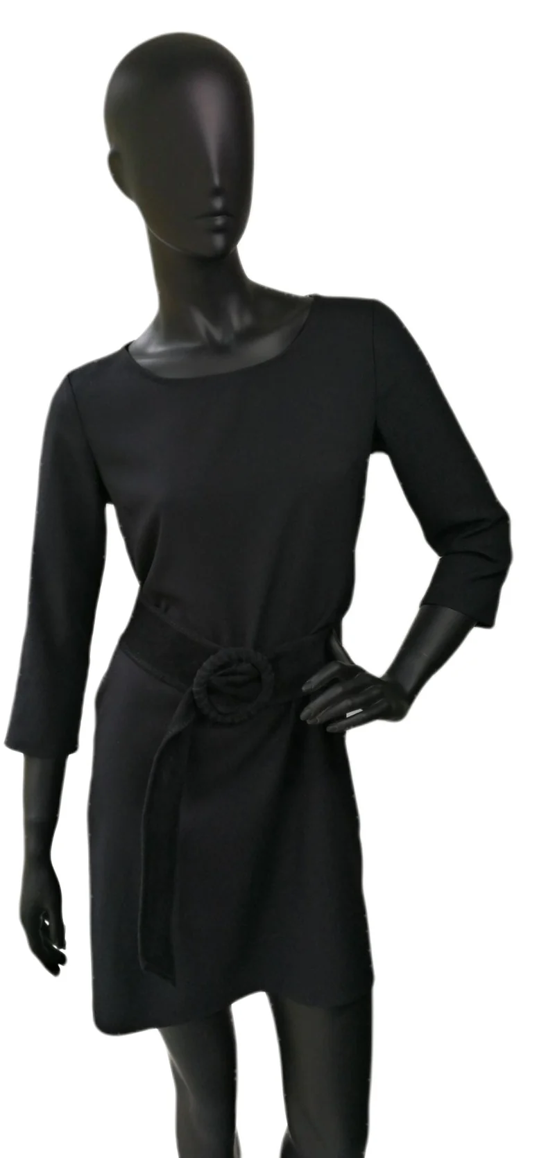 Ceinture large en daim italien SPARROW Noir