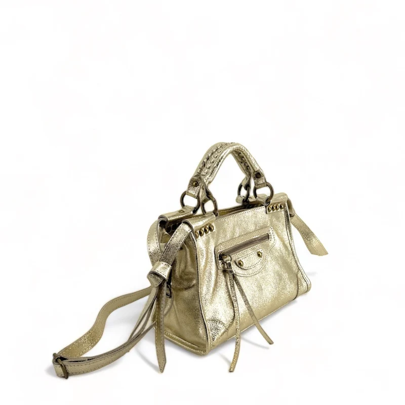 Mini-sac en cuir métallisé POCKY Or