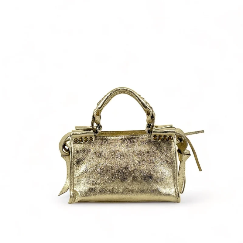Mini-sac en cuir métallisé POCKY Or