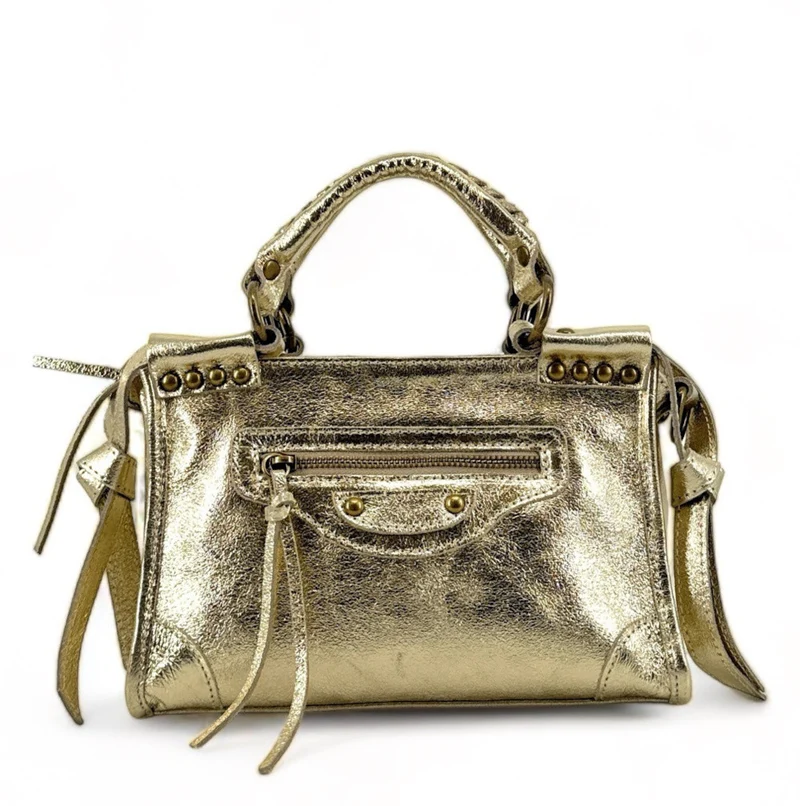 Mini-sac en cuir métallisé POCKY Or