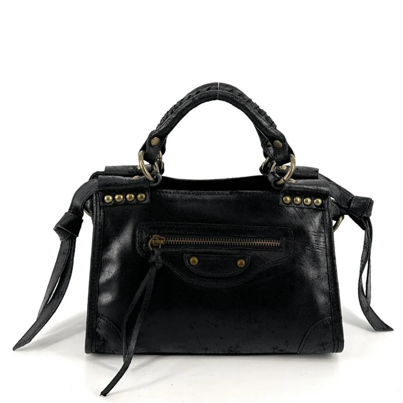 Mini-sac en cuir brossé POCKY Noir
