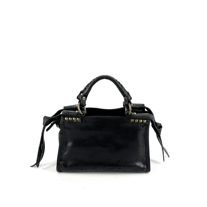 Mini-sac en cuir brossé POCKY Noir