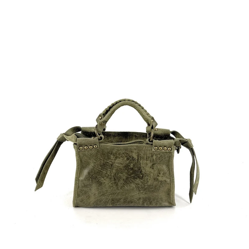 Mini-sac en cuir brossé POCKY Kaki