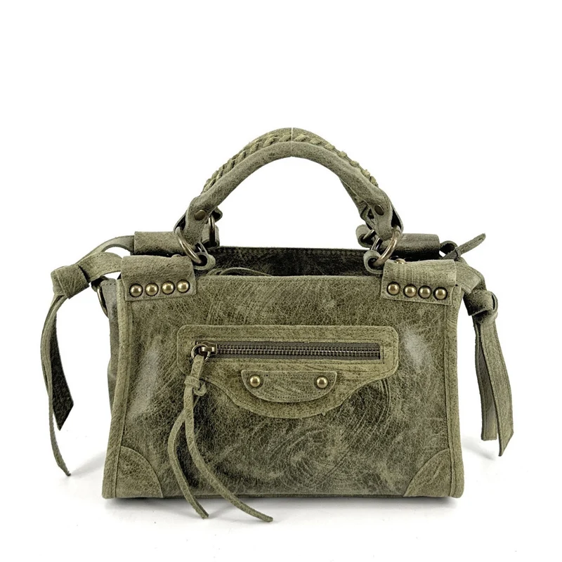 Mini-sac en cuir brossé POCKY Kaki