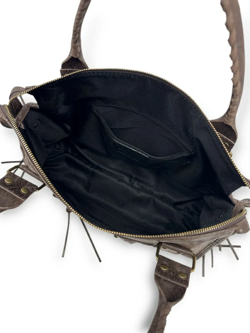Sac à main en cuir brossé SANDSTORM Chocolat