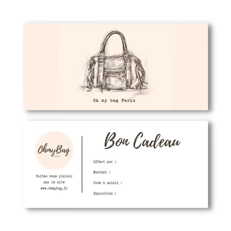 CARTE CADEAU OH MY BAG : montant du bon cadeau 300 €