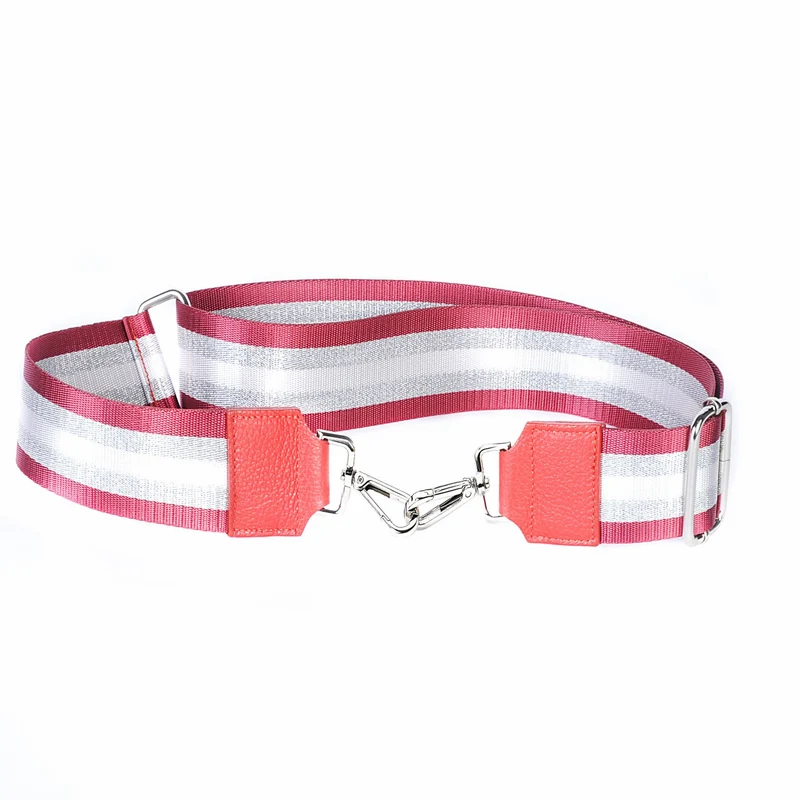 Bandoulière amovible argentée BAYA Rouge garance