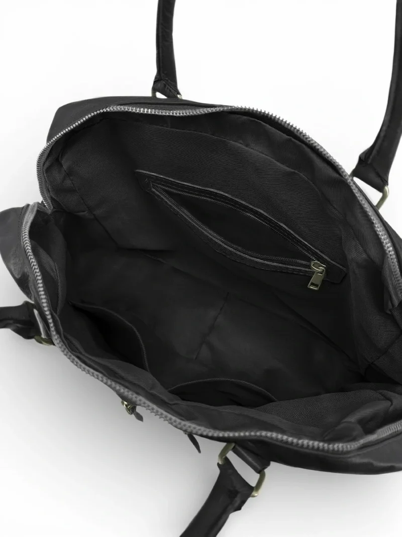 Sac à main en cuir lisse OMB MOSCOU Noir