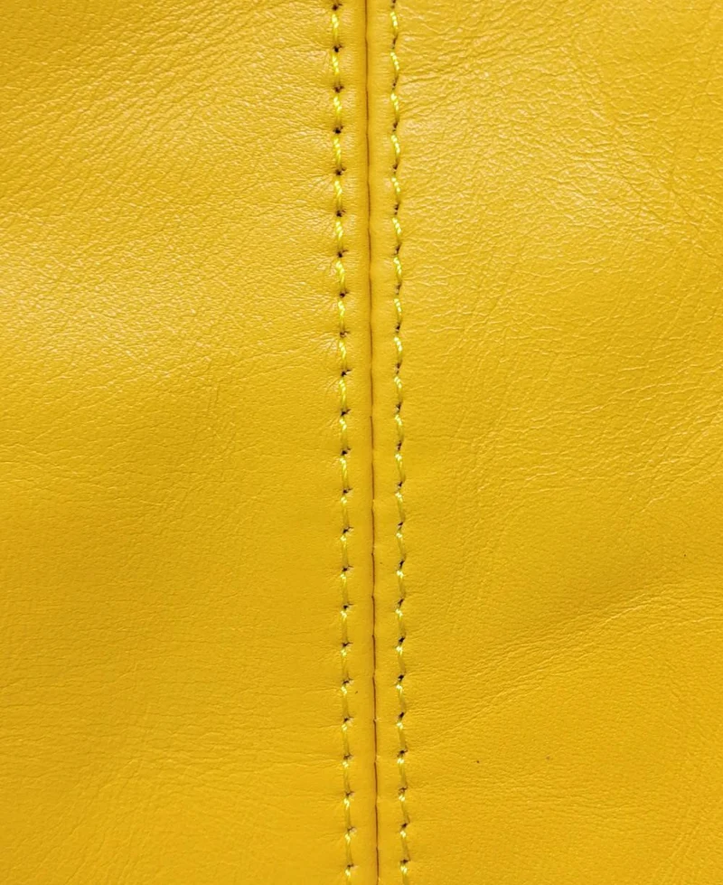 Sac HOBO en cuir lisse NEW AGE Jaune tournesol