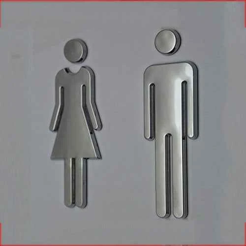 Hotel Bathroom Signage Metal