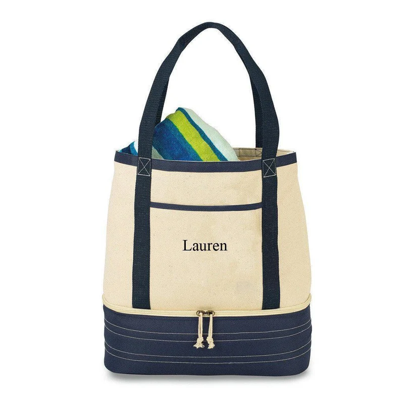 Cotton Insulated Personalized Tote and Cooler