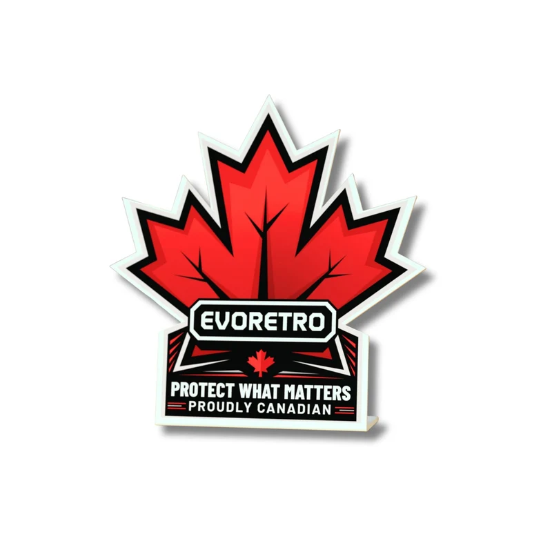 EVORETRO Poster – Proudly Canadian Maple Leaf 23 cm x 22 cm