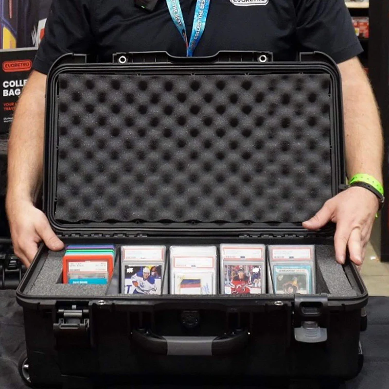 EVORETRO Waterproof Wheeled Card Case - Holds 160 Graded Slabs