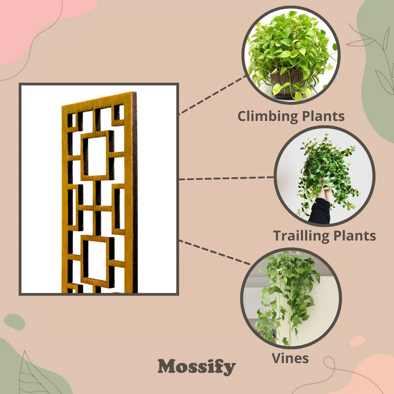 Tropical Squares Wooden Trellis