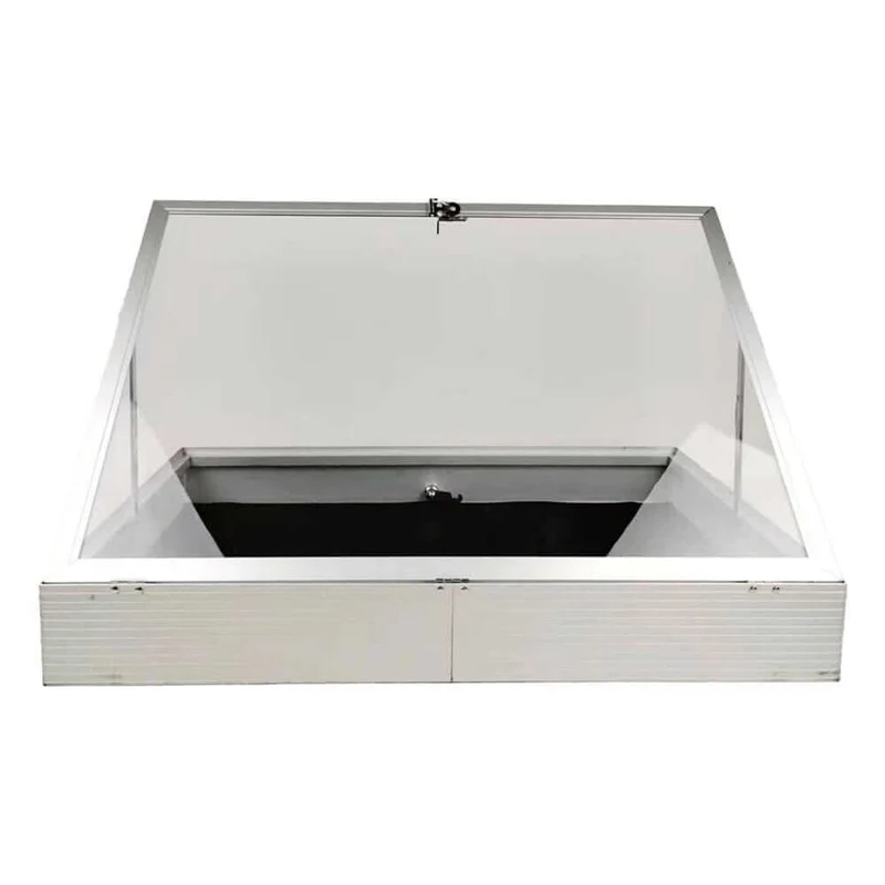 EVORETRO Lockable Display Case 36 x 24 x 4" Silver– Secure Showcase for Collectibles