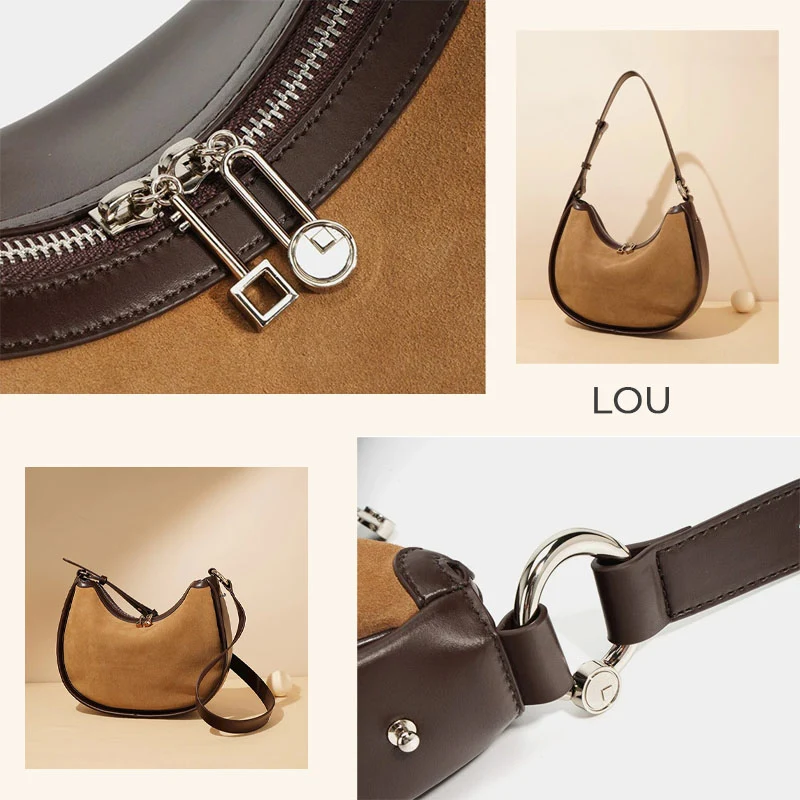 Lou sac demi lune bandoulière
