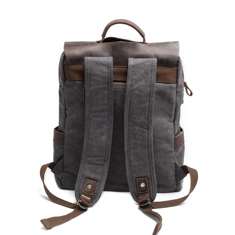 Léo sac à dos ordinateur cuir et toile