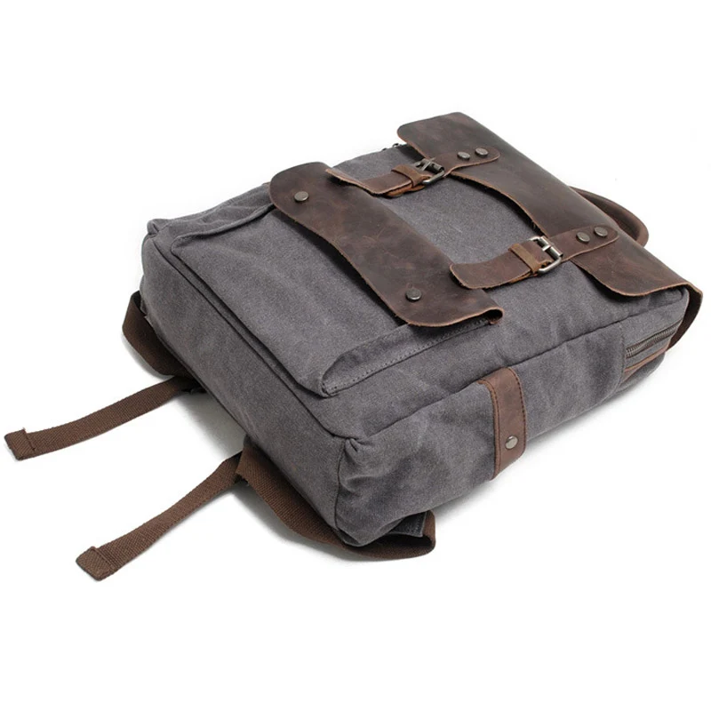 Léo sac à dos ordinateur cuir et toile