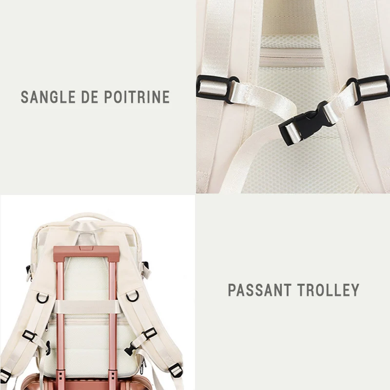 Arlo sac à dos voyage femme extensible