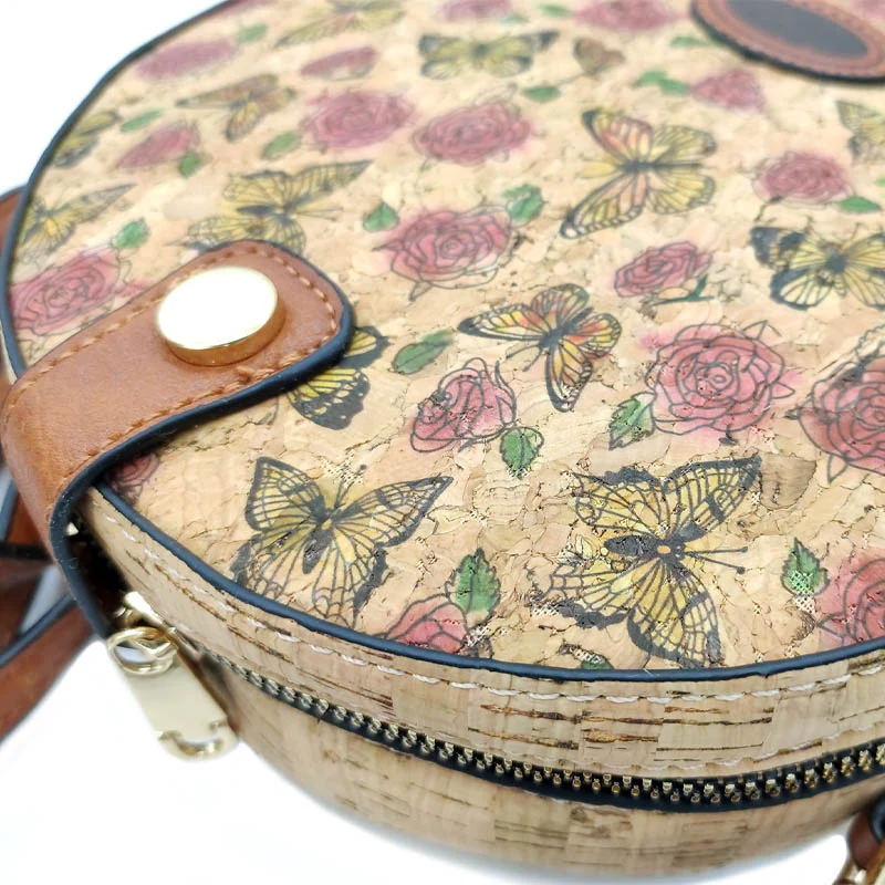Papillons mini sac bandoulière liège