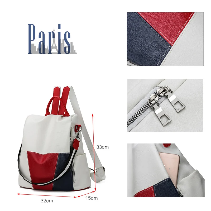 Paris sac à dos antivol femme