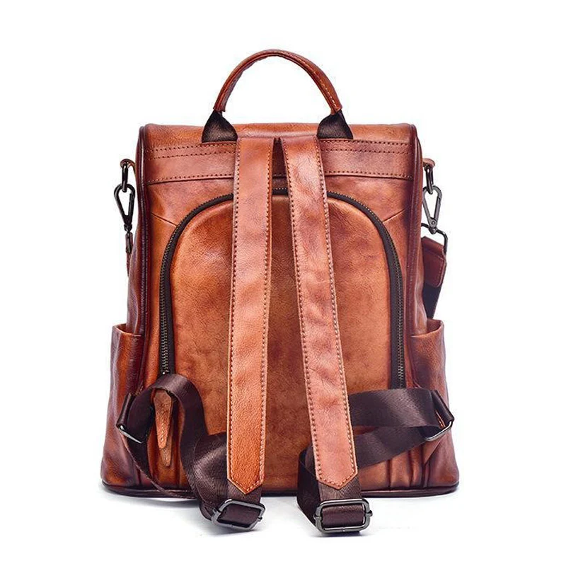 Sonora sac antivol femme cuir vintage