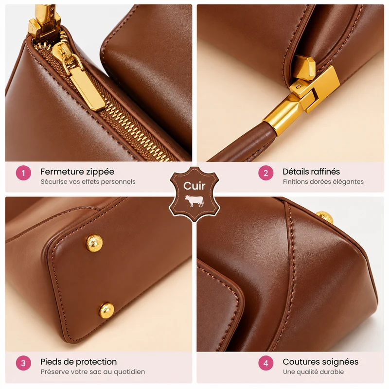 Elisa sac à main baguette tendance cuir
