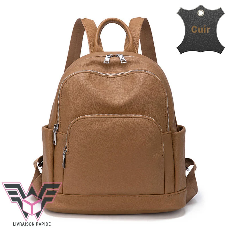 Elysée sac à dos sécurisé femme cuir