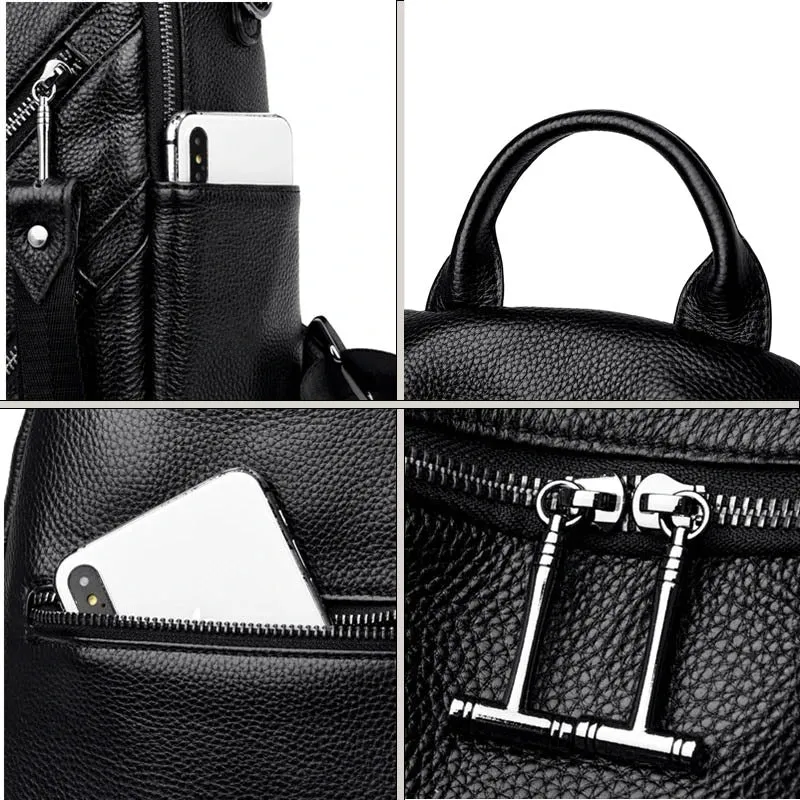 Dark sac à dos femme cuir noir