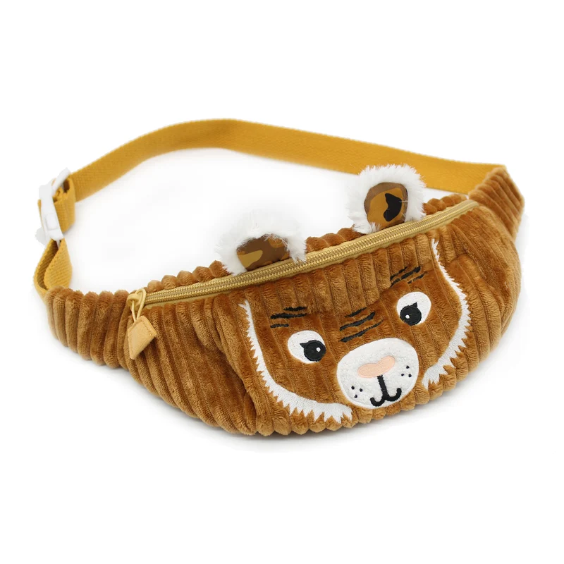Sac banane en velours côtelé Spéculos le tigre