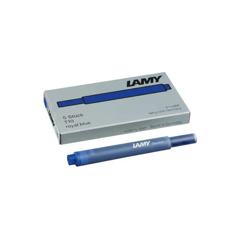Cartouche d'encre LAMY grande capacité T10, bleu effaçable - 5 cartouches