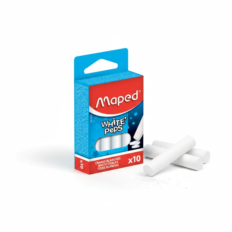 Maped Craie pour tableau WHITE'PEPS, rond, blanc